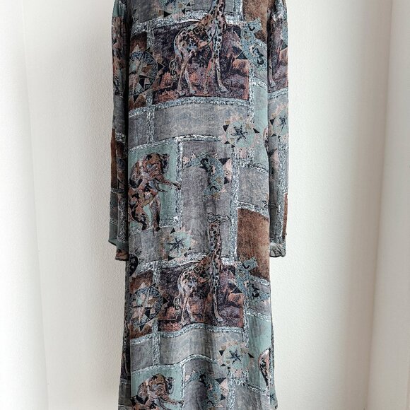 Y2K LIGHTWEIGHT SAFARI PRINT CARDIGAN‎ - Picture 3 of 7